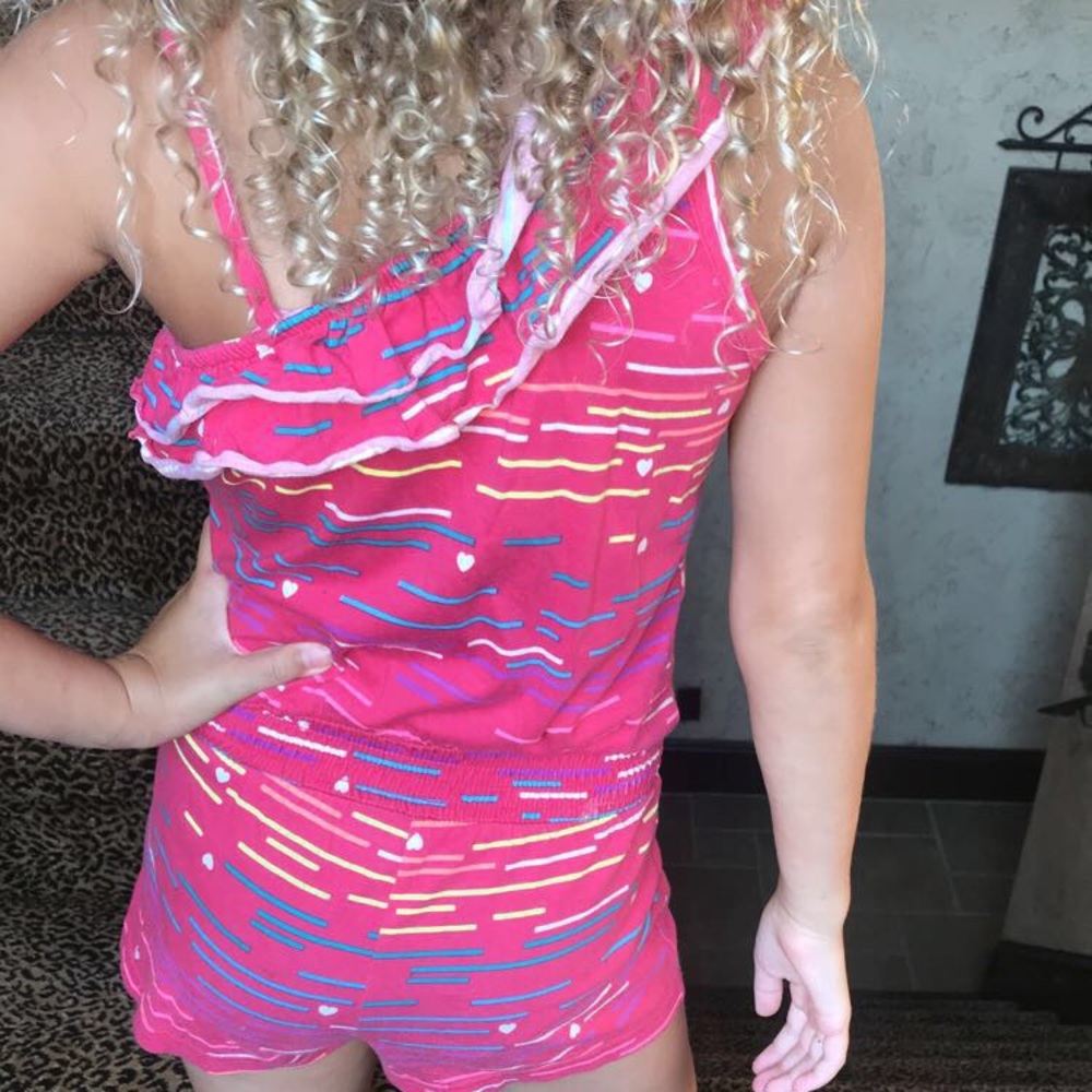 2 Girls Ruffle Rompers - Picture 2 of 6